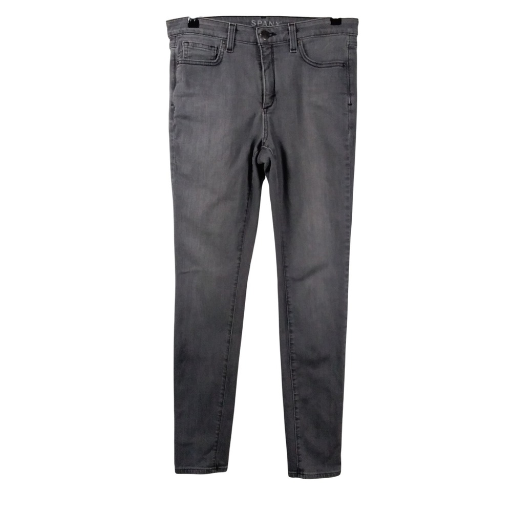 SPANX The Slim-X Skinny Gray Wash Denim Jeans Size 29 Mid Rise‎ Stretch